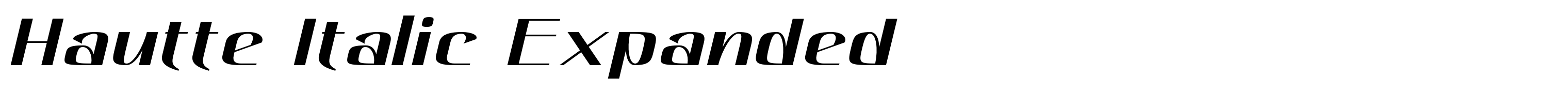 Hautte Italic Expanded